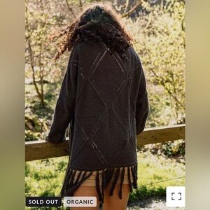 Passenger Palm Organic Cotton Black Cardigan